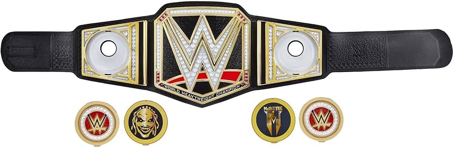 Wwe championship showdown deluxe role play title authentic styling with swappable side plates adjustable belt for kids ages years old up toys games