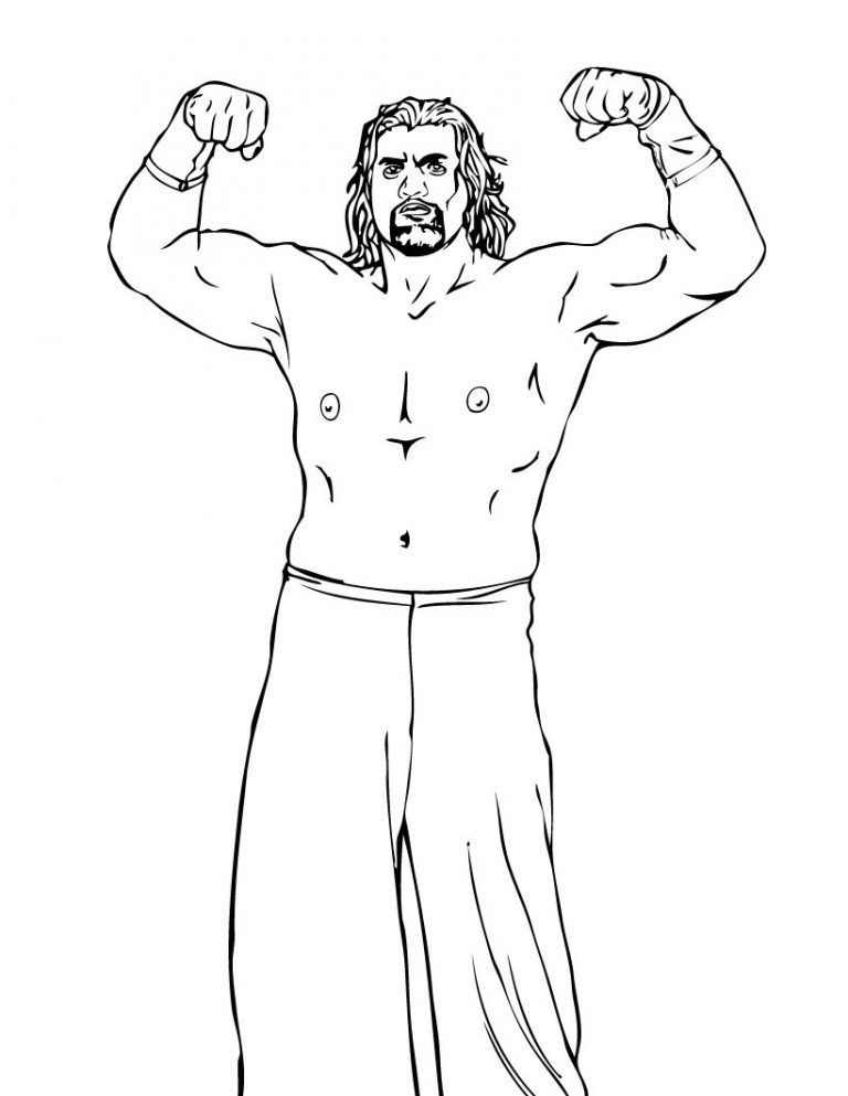 Free printable wwe coloring pages for kids wwe coloring pages wwe roman reigns coloring pages