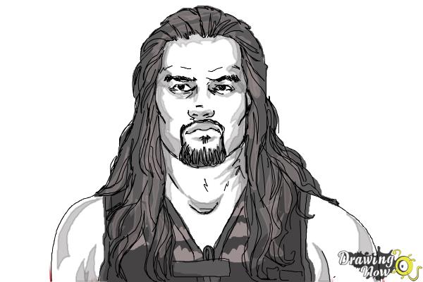 How to draw roman reigns from wwe