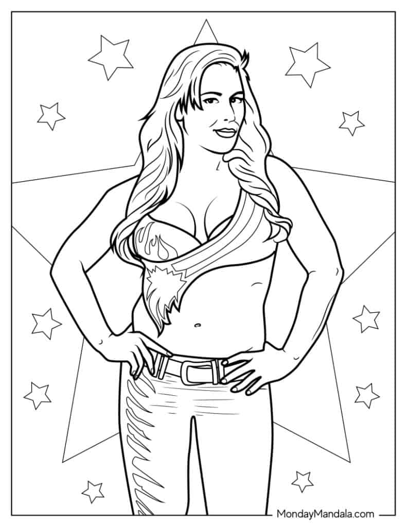 Wrestling wwe coloring pages free pdf printables