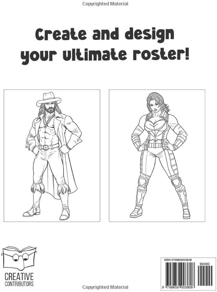 Create a wrestler wrestling activity book a fun wrestling coloring book for kids teens and adults contributors creative books