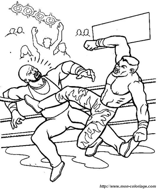 Coloring wwe wrestling page feet wrestling to print out or color online