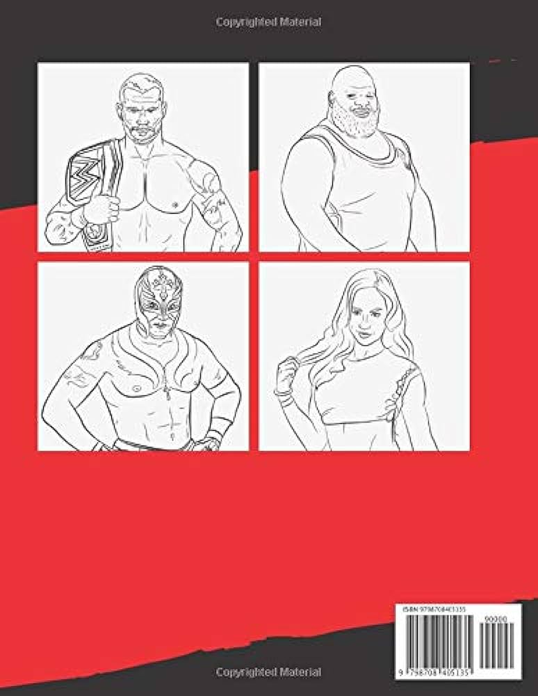 Wrestling coloring book john cena and the rock coloring pages for boys waaziz reda books