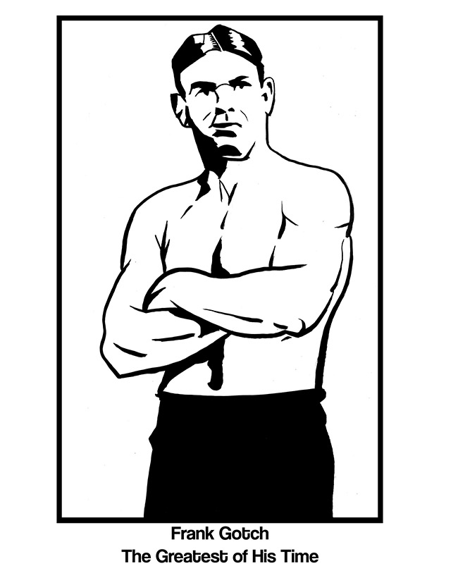 Olde time wrestling coloring book