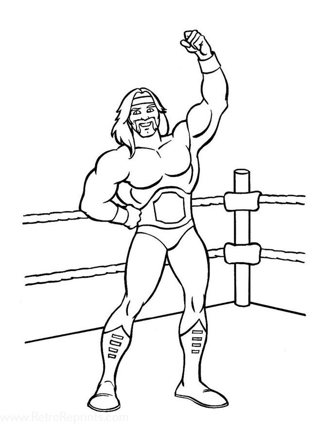 Hulk hogans rock n wrestling coloring pages coloring books at retro reprints
