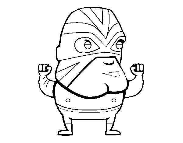 Wrestling coloring page