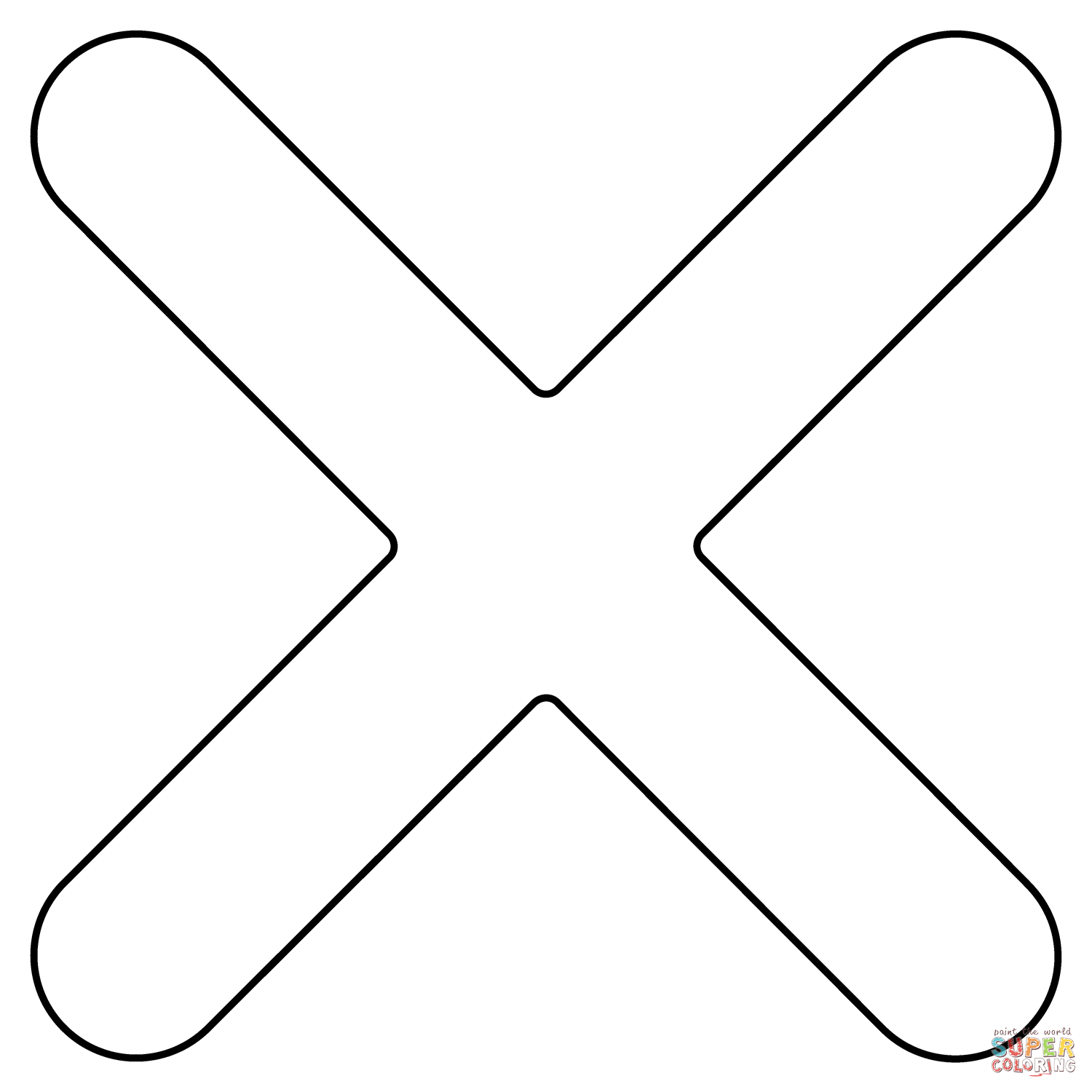 Cross mark emoji coloring page free printable coloring pages