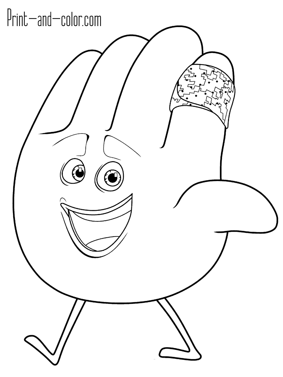Emoji coloring pages print and color
