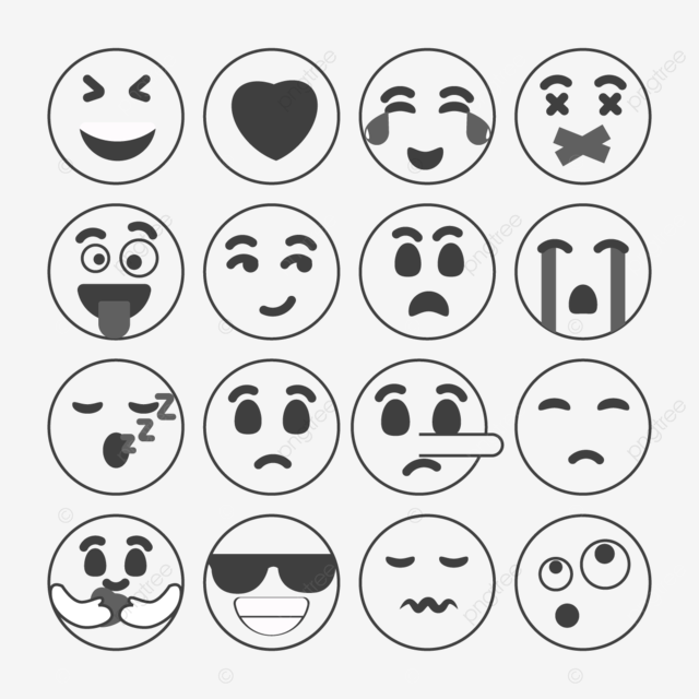 A set of emojis for coloring vector ring drawing emoji drawing emojis drawing png and vector with transparent background for free download