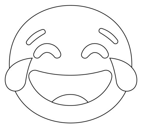 Face with tears of joy emoji coloring page free printable coloring pages