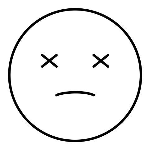 Face with crossed out eyes emoji coloring page free printable coloring pages