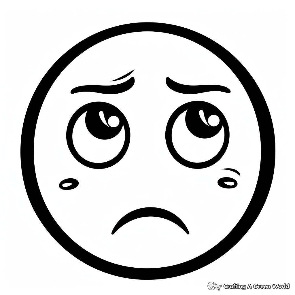 Sad face coloring pages
