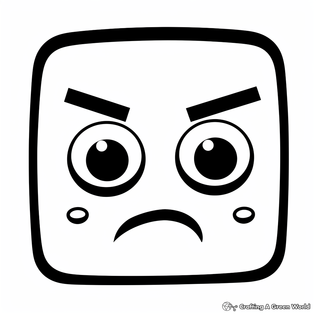 Sad face coloring pages