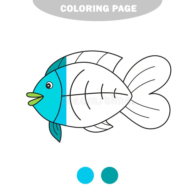 Simple coloring page drawing worksheet for preschool kids
