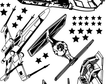 Rd star wars spaceship starfighter wall art stickerdecalmural