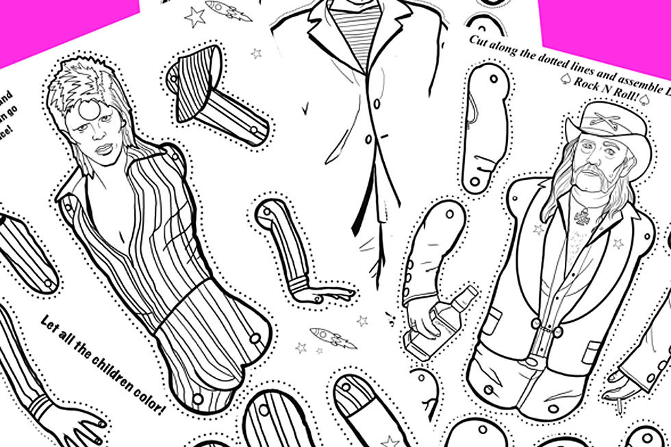 Tattoo artist creates hard rocking paper doll coloring book