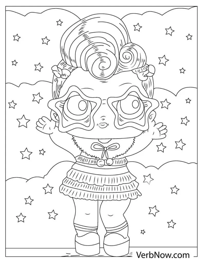Free doll coloring pages book for download printable pdf