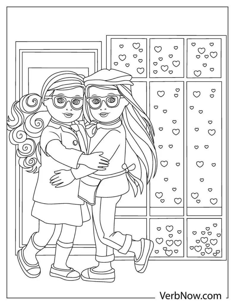 Free doll coloring pages book for download printable pdf