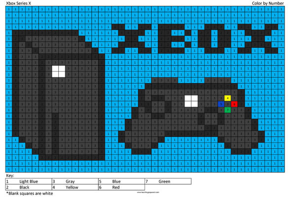 Xbox series x coloring page