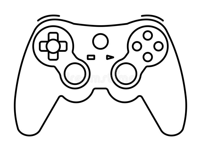 Xbox video game controllers or gamepad line art icon for apps and websites stock vector