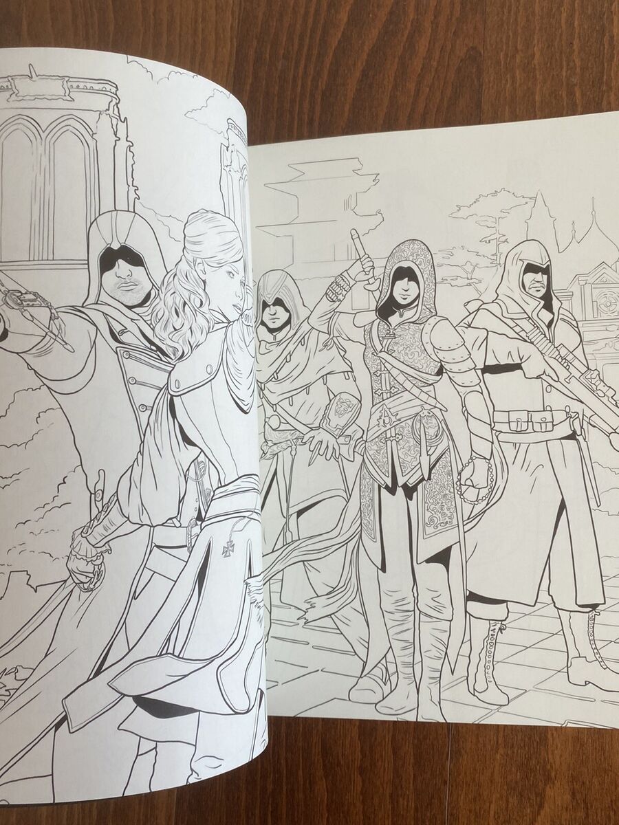 Nwt assassins creed the official coloring book video game gift xbox