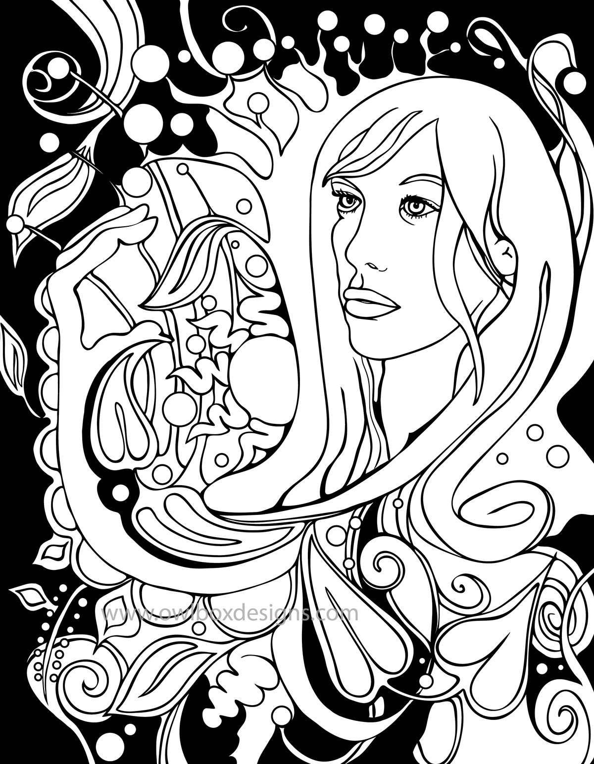 Abstract coloring page