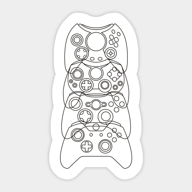 Xbox controller evolution black lines