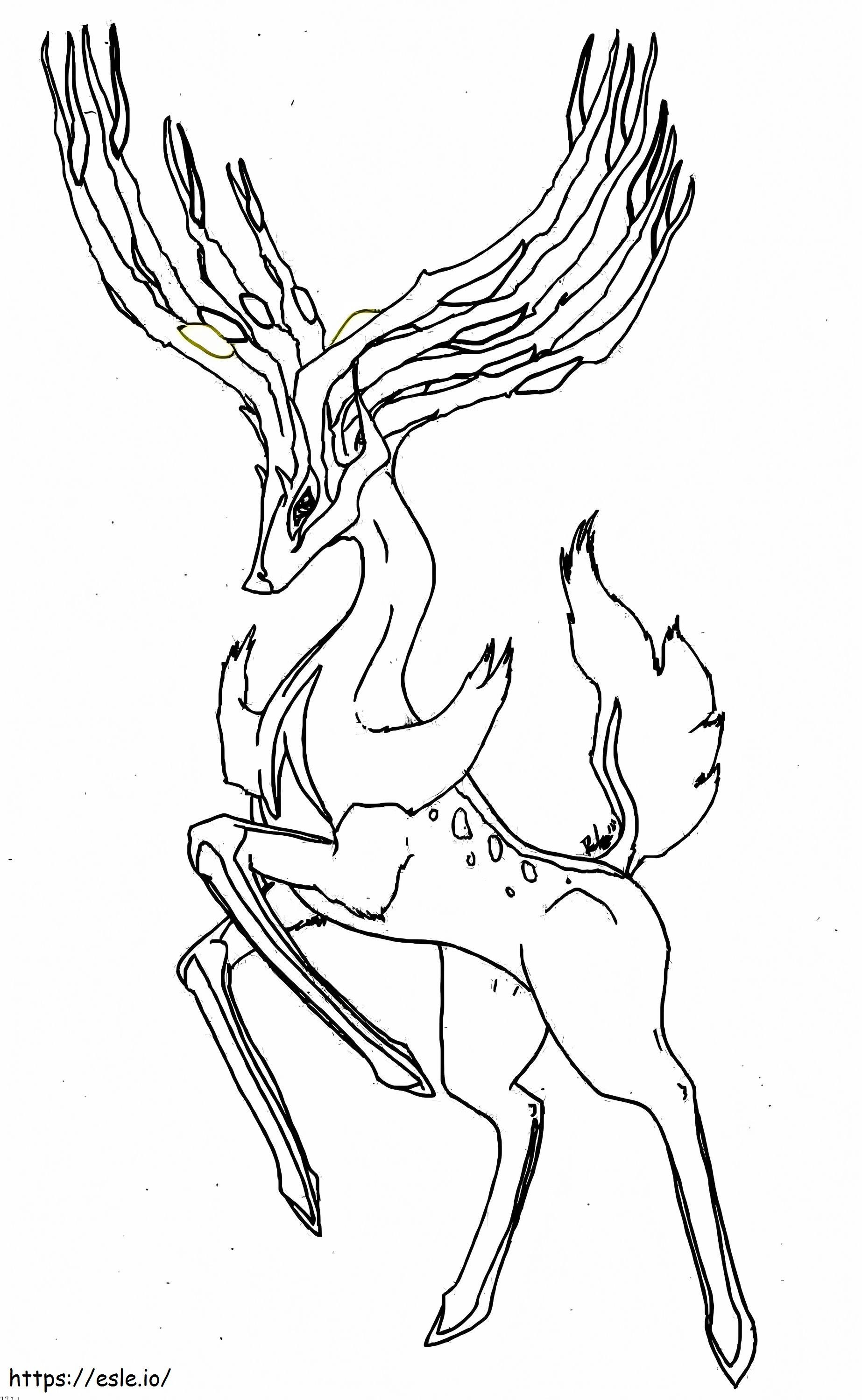 Printable xerneas pokemon coloring page
