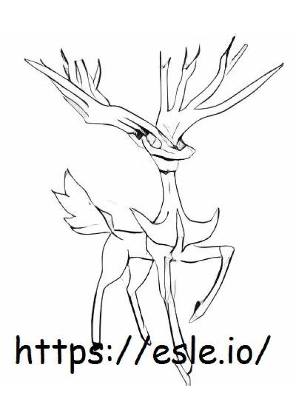 Xerneas coloring page