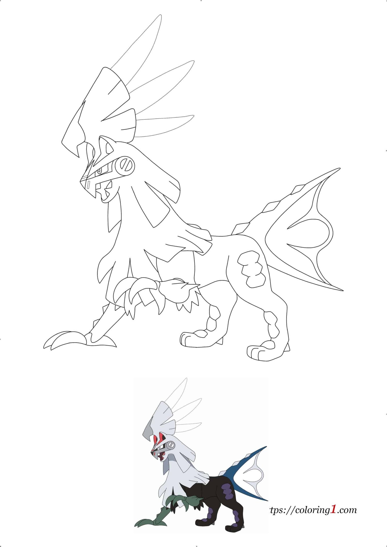 Pokemon silvally coloring pages