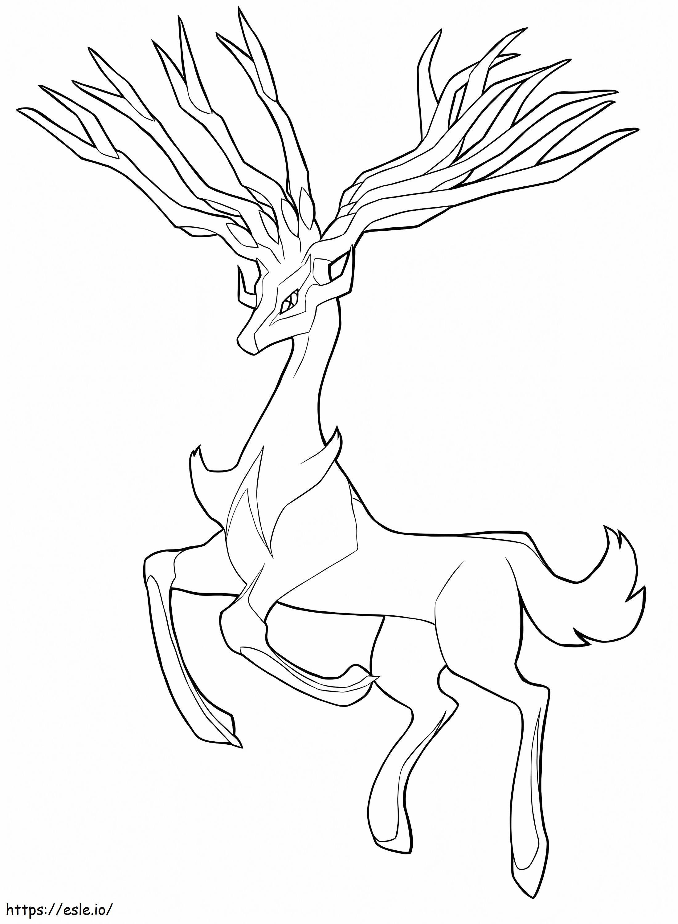 Amazing xerneas coloring page