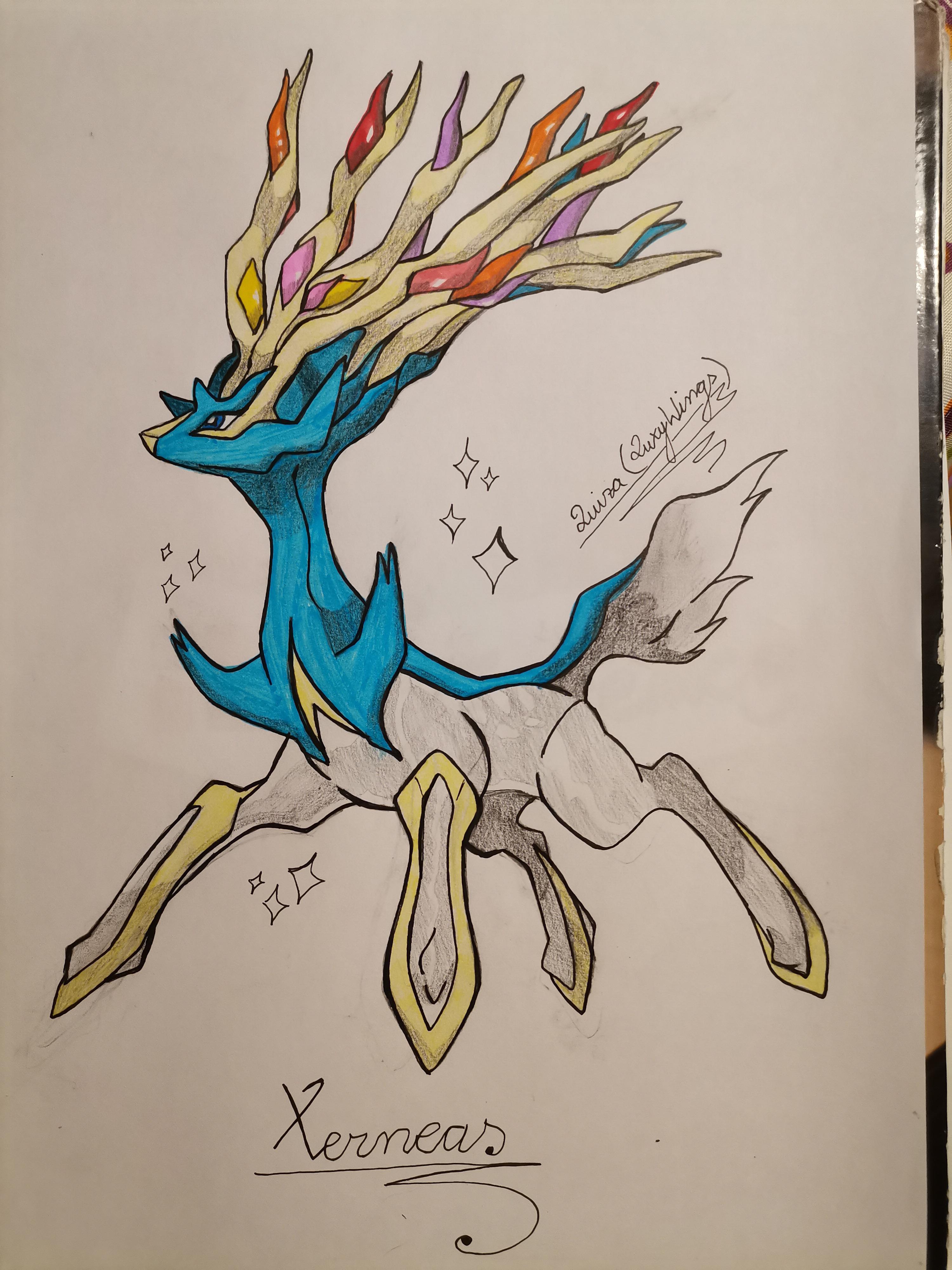 My drawing of xerneas rpokemon