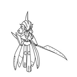 Xerneas pokemon coloring page for kids