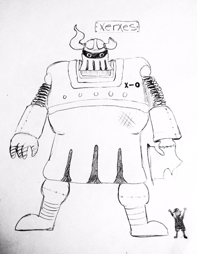 What if he turns out to be goofy and chill im not the best artist but i love how this dude looks and big robots are just fun to draw ronepiece