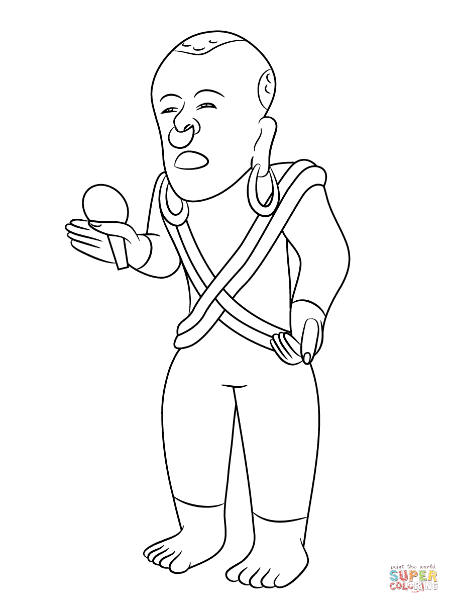 Xipe totec statue coloring page free printable coloring pages