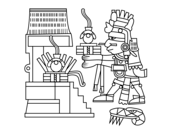 Aztec god xipe totec mask coloring page free printable coloring pages