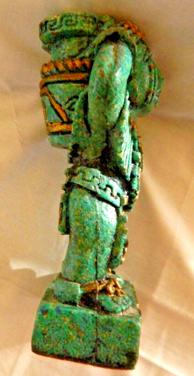 Aztec xipe totec warriortribal statue sculpture figurine mayan