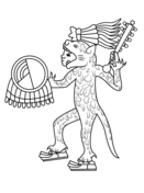 Aztec god xipe totec mask coloring page free printable coloring pages