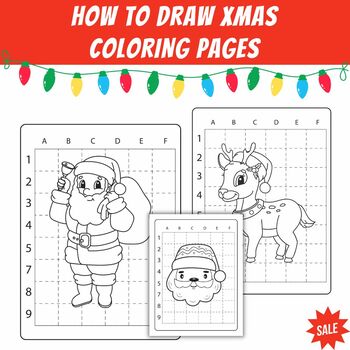 How to draw xmas coloring pages pages for kids fun christmas holiday designs