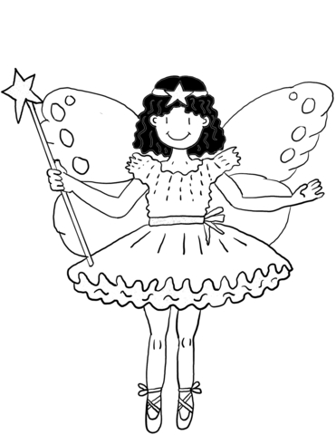 Christmas fairy coloring page free printable coloring pages