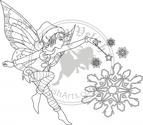 Christmas fairy coloring page â illustrations by ania velichkovsky