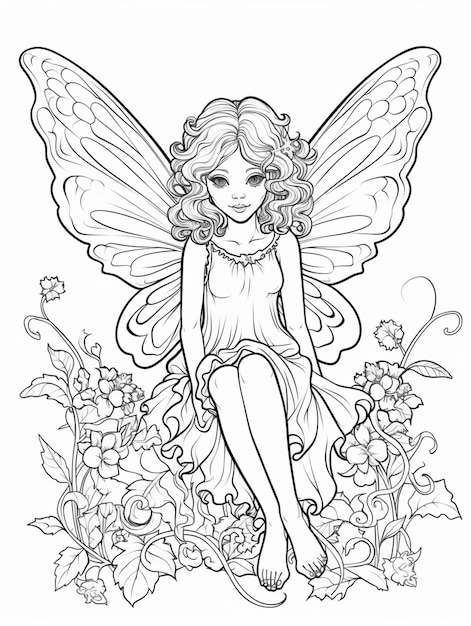 Fairy coloring pages pictures