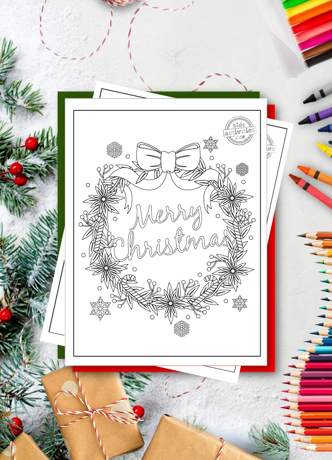 These free merry christmas coloring pages are just too cute kids activities blog