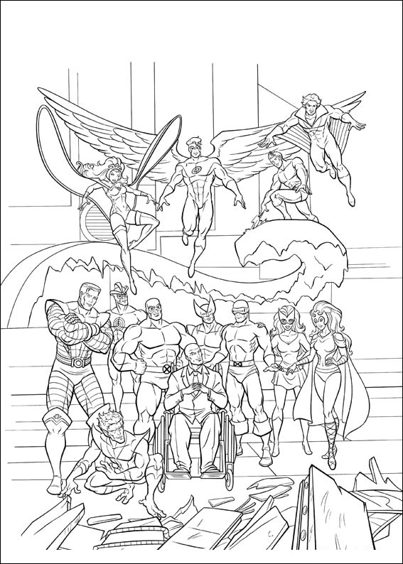 X men coloring pages to download