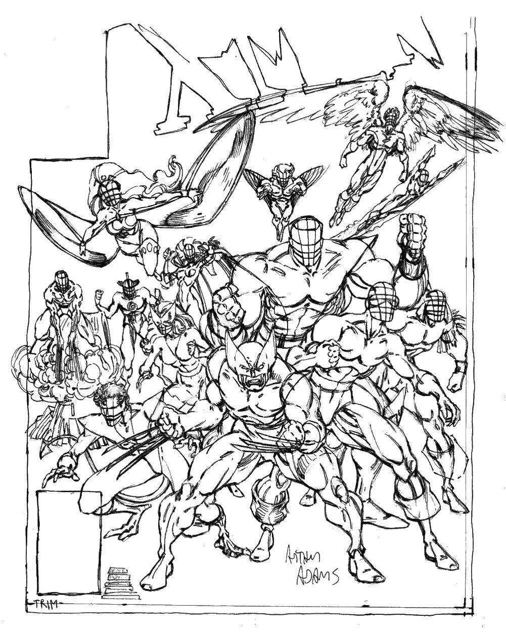 Online coloring pages coloring page x men x men coloring pages for kids