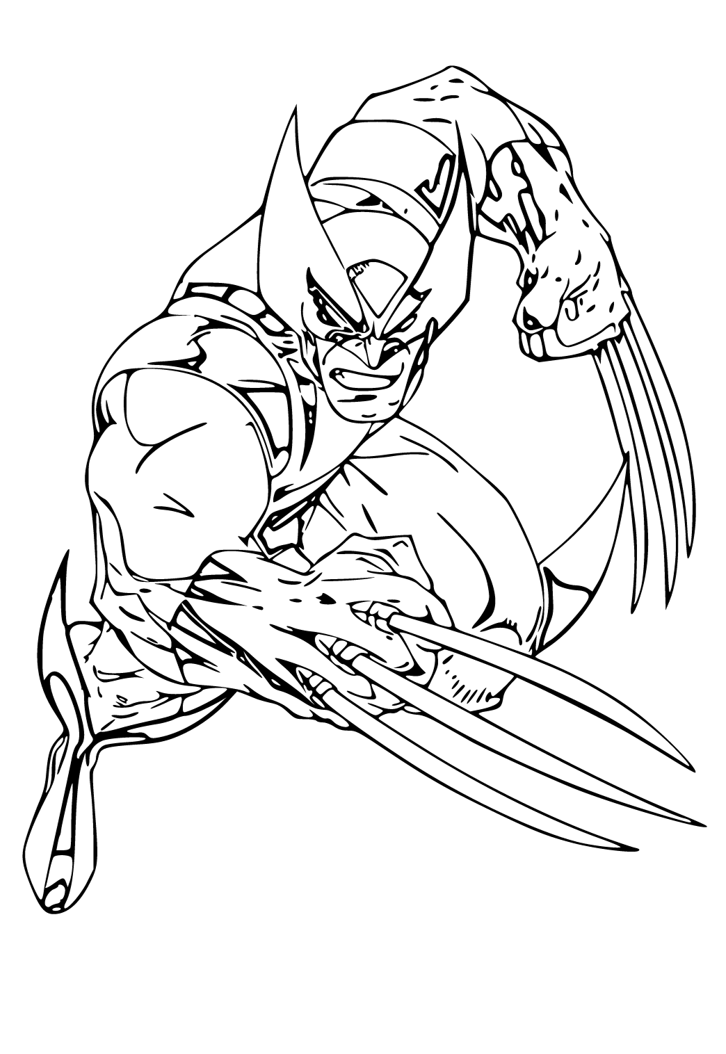Free printable x men aggression coloring page for adults and kids