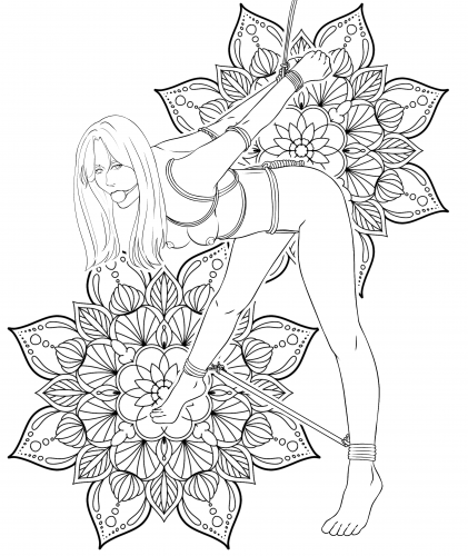 Tied up in colors explore bdsm adult coloring book unleash your wild side