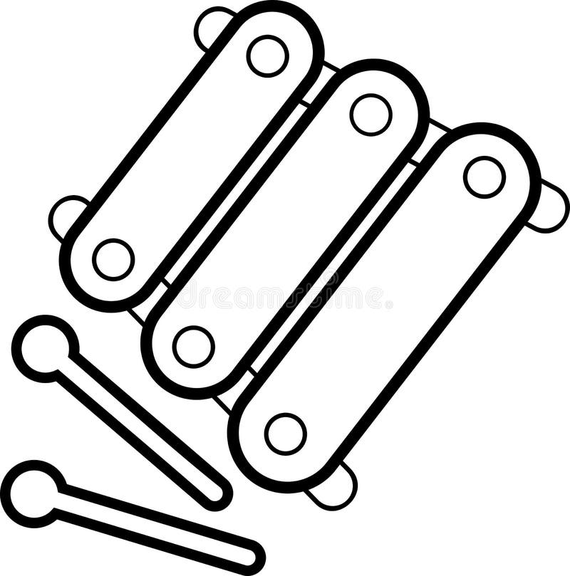 Xylophone coloring page stock illustrations â xylophone coloring page stock illustrations vectors clipart