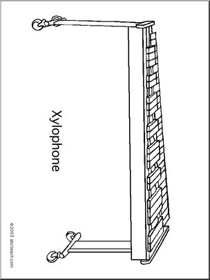 Coloring page xylophone