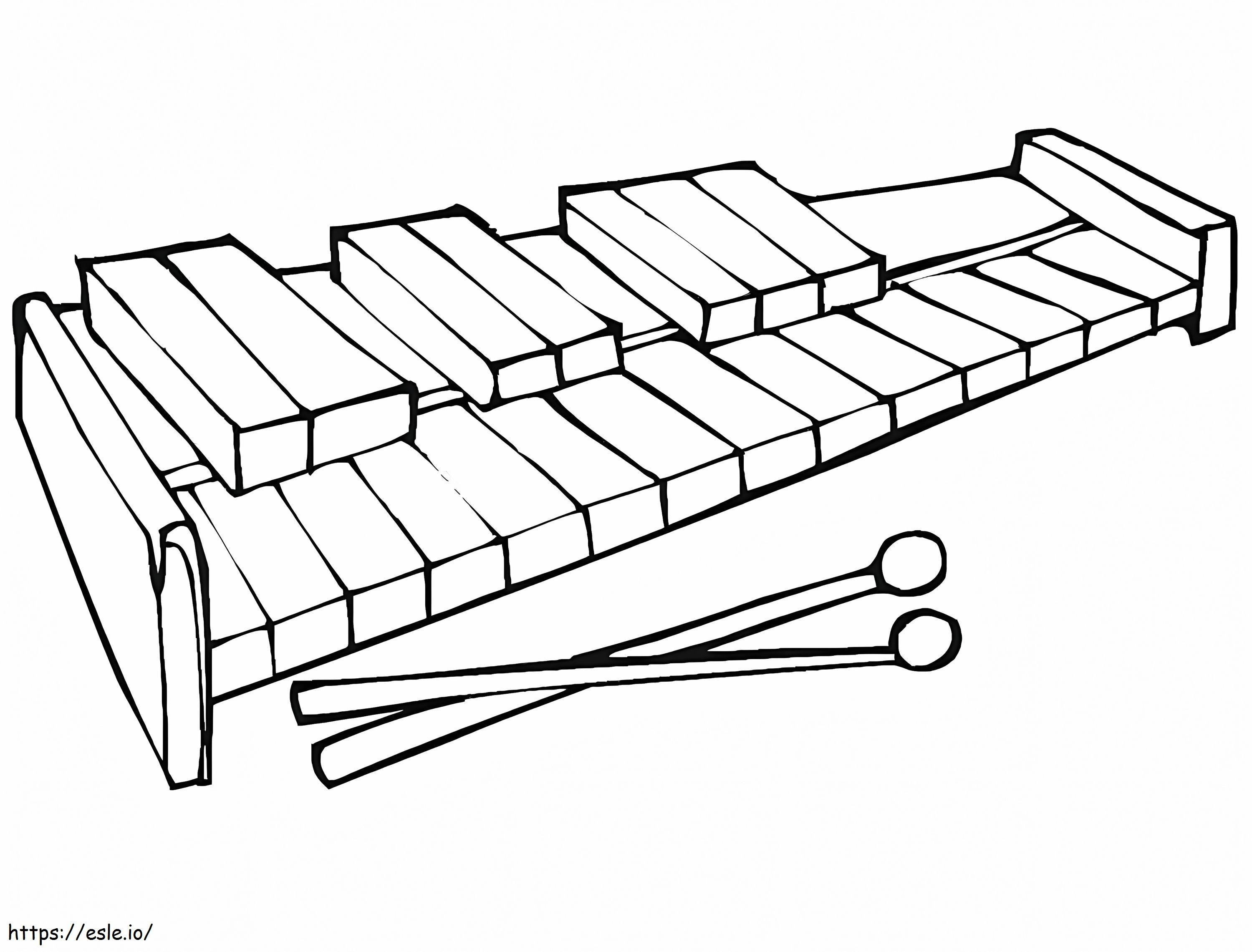 Normal xylophone coloring page